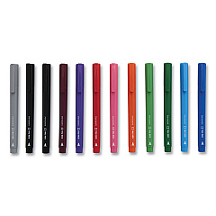 TRU RED Permanent Marker, Pen-Style, Fine Bullet Tip, Assorted Colors, 12/Pack (TUD24376650)