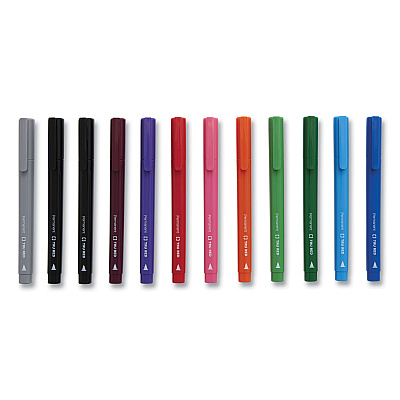 TRU RED Permanent Marker, Pen-Style, Fine Bullet Tip, Assorted Colors, 12/Pack (TUD24376650)