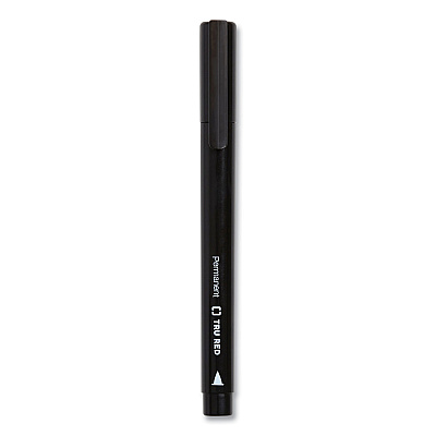 TRU RED Permanent Marker, Tank-Style, Medium Chisel Tip, Black, Dozen (TUD24376654)