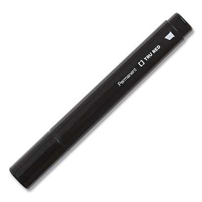 TRU RED Permanent Marker, Pen-Style, Fine Bullet Tip, Black, Dozen (TUD24376656)