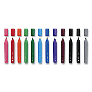 TRU RED Permanent Marker, Tank-Style, Medium Chisel Tip, Assorted Colors, 12/Pack (TUD24376662)