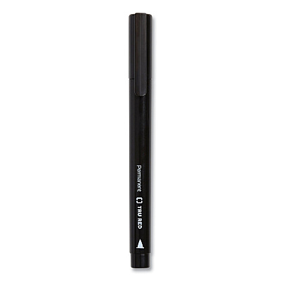 TRU RED Permanent Marker, Pen-Style, Fine Bullet Tip, Black, 5/Pack (TUD24376621)