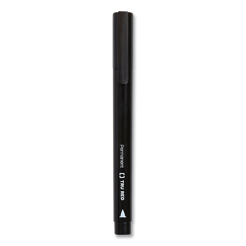 TRU RED Permanent Marker, Pen-Style, Fine Bullet Tip, Black, 5/Pack (TUD24376621)