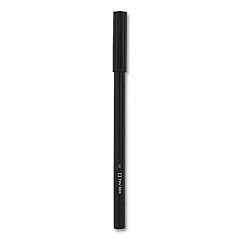 TRU RED Ballpoint Pen, Stick, Medium 1 mm, Black Ink, Black Barrel, Dozen (TUD24328149)