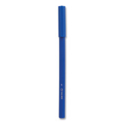 TRU RED Ballpoint Pen, Stick, Medium 1 mm, Blue Ink, Blue Barrel, Dozen (24326833)