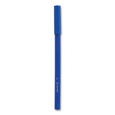 TRU RED Ballpoint Pen, Stick, Medium 1 mm, Blue Ink, Blue Barrel, Dozen (TUD24326833)
