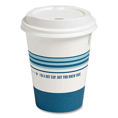 Perk Plastic Cold Cups, 16 oz, Blue, 50/Pack (PRK24353995)