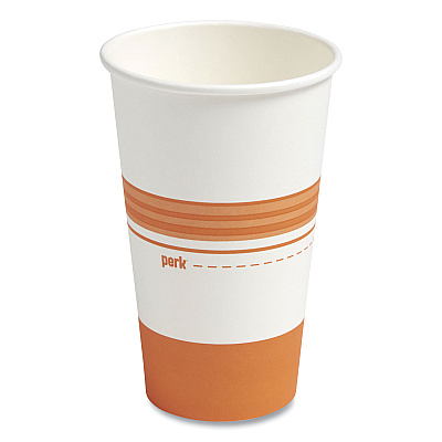 Perk Plastic Cold Cups, 16 oz, Clear, 50/Pack (PRK24353996)