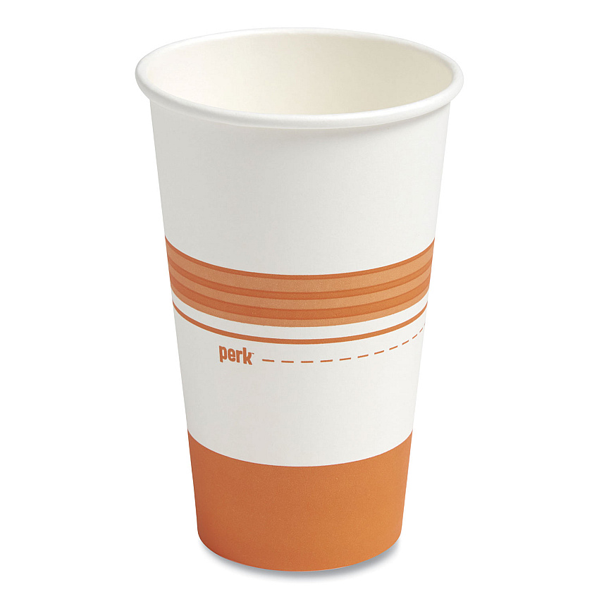 Perk Plastic Cold Cups, 16 oz, Clear, 50/Pack (PRK24353996)