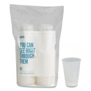 Perk Plastic Cold Cups, 12 oz, Clear, 50/Pack (24393964)