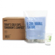 Perk 24394121 Eco-ID Compostable PLA Corn Plastic Cold Cups