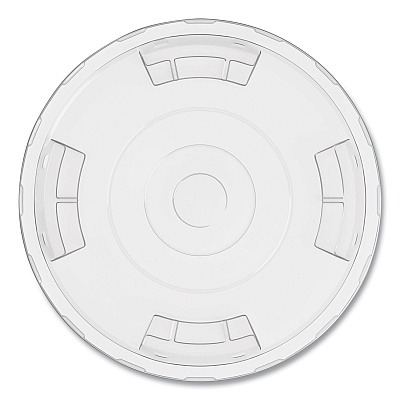 Perk Compostable Straw Slot Plastic Cold Cup Lids, Fits 12 oz, 16 oz Cold Cups, Clear, 500/Pack (PRK24394125)