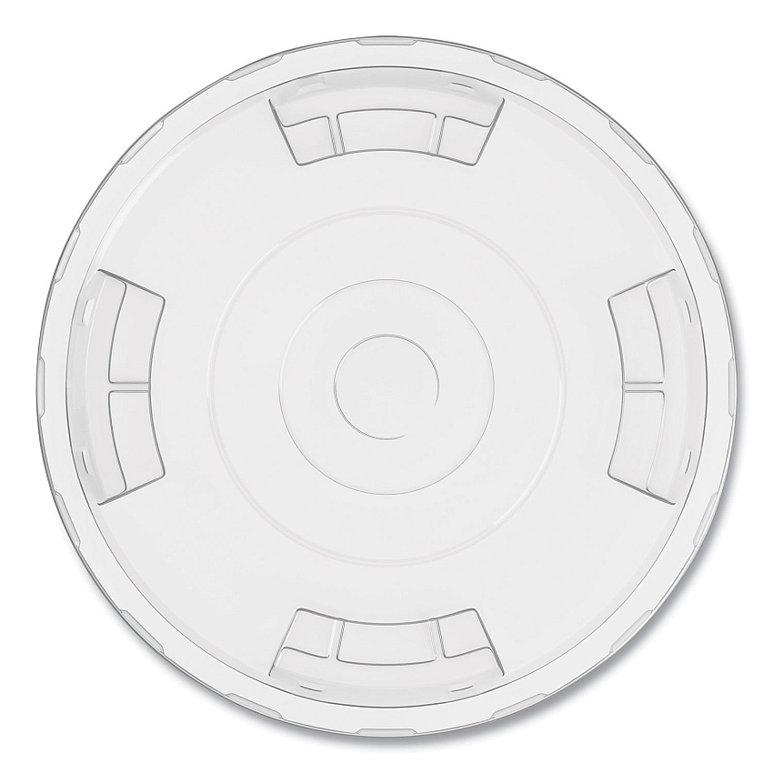 Perk Compostable Straw Slot Plastic Cold Cup Lids, Fits 12 oz, 16 oz Cold Cups, Clear, 500/Pack (PRK24394125)