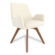 Union & Scale MidMod Fabric Guest Chair, 24.8" x 25" x 31.8", Cream Seat/Back (24398962)