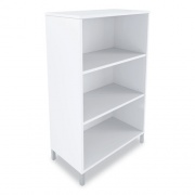 Union & Scale Essentials Laminate Bookcase, Three-Shelf, 28w x 15d x 45.6h, White (24398963)