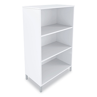 Union & Scale Essentials Laminate Bookcase, Three-Shelf, 28w x 15d x 45.6h, White (UOS24398963)