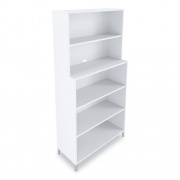 Union & Scale Essentials Laminate Bookcase, Five-Shelf, 35.8w x 14.9d x 72h, White (24398952)