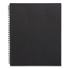 TRU RED Wirebound Soft-Cover Business-Meeting Journal, 1-Subject, Meeting-Minutes/Notes Format, Black Cover, (80) 11 x 8.5 Sheets (TUD24377312)