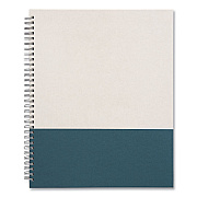 TRU RED Wirebound Hardcover Notebook, 1-Subject, Narrow Rule, Gray/Teal Cover, (80) 11 x 8.5 Sheets (TUD24383517)