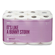 Perk Ultra Soft 2-Ply Standard Toilet Paper, Septic Safe, White, 154 Sheets/Roll, 16 Rolls/Pack (PRK24380330)