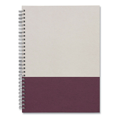 TRU RED Wirebound Hardcover Notebook, 1-Subject, Narrow Rule, Gray/Purple Cover, (80) 9.5 x 6.5 Sheets (TUD24383522)