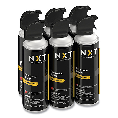 NXT Technologies Electronics Air Duster, 10 oz Can, 6/Pack (NXT24401447)