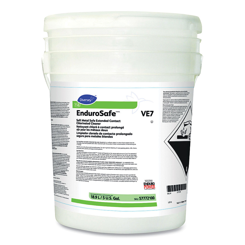 Diversey EnduroSafe Extended Contact Chlorinated Cleaner, 5 gal Pail (DVO57772100)