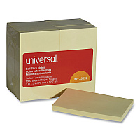 Universal Self-Stick Note Pad Value Pack, 3" x 5", Yellow, 100 Sheets/Pad, 18 Pads/Pack (UNV35692)