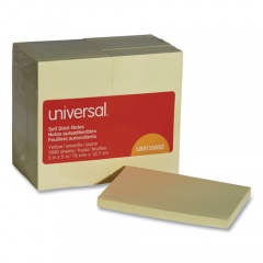 Universal Self-Stick Note Pad Value Pack, 3" x 5", Yellow, 100 Sheets/Pad, 18 Pads/Pack (35692)