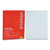Universal Laminating Pouches, 5 mil, 9" x 11.5", Gloss Clear, 100/Pack (UNV84624)