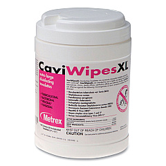 Caviwipes XL Disinfecting Towelettes, 10 x 12, Fragrance Free, White, 66 Wipes/Canister (BHCMACW078150)