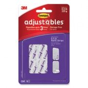 Command Adjustables Repositionable Mini Refill Strips, Holds up to 0.5 lb, 1.03 x 1.32, White, 18 Strips (1782018ES)