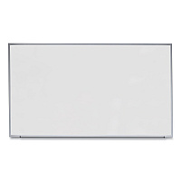 Universal Deluxe Melamine Dry Erase Board, 72 x 48, Melamine White Surface, Silver Anodized Aluminum Frame (UNV43626)