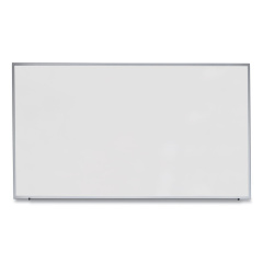 Universal Deluxe Melamine Dry Erase Board, 72 x 48, Melamine White Surface, Silver Anodized Aluminum Frame (43626)