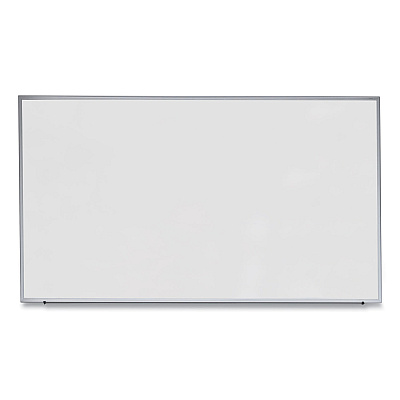 Universal Deluxe Melamine Dry Erase Board, 72 x 48, Melamine White Surface, Silver Anodized Aluminum Frame (UNV43626)