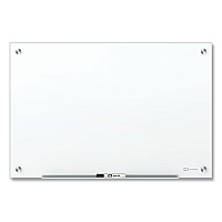 Quartet Brilliance Glass Dry-Erase Boards, 48 x 48, White Surface (QRTG24848W)