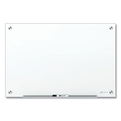 Quartet Brilliance Glass Dry-Erase Boards, 48 x 48, White Surface (QRTG24848W)