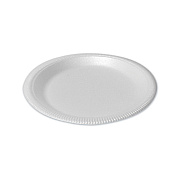 Plastifar Foam Dinnerware, Plate, 9" dia, Poly Bag, White, 125/Sleeve, 4 Sleeves/Bag, 1 Bag/Pack (PST12040)