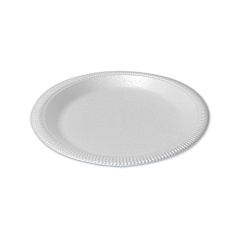 Plastifar Foam Dinnerware, Plate, 9" dia, Poly Bag, White, 125/Sleeve, 4 Sleeves/Bag, 1 Bag/Pack (PST12040)
