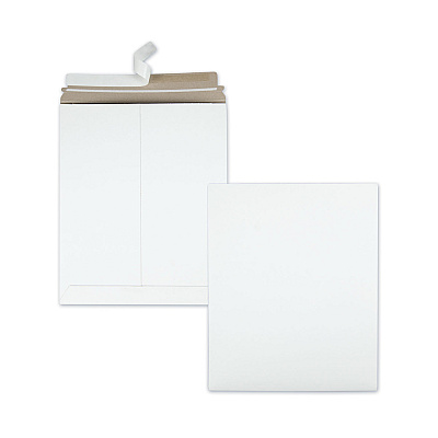Quality Park Photo/Document Mailer, Cheese Blade Flap, Redi-Strip Adhesive Closure, 11 x 13.5, White, 25/Box (QUA64016)