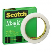 Scotch Magic Office Tape, 3" Core, 0.5" x 72 yds, Clear (810122592)