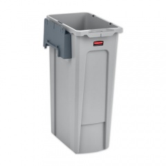 Rubbermaid Commercial slim jim recycling station kit, 23 gal, resin, gray (2007913)