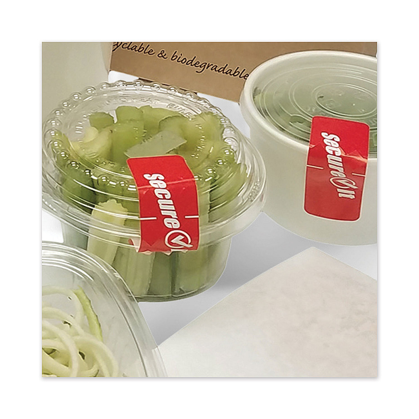 National Checking Company SecureIT Tamper Evident Food Container Seals, 1" x 3", Red, Paper, 250/Roll, 2 Rolls/Pack (NTCP13SI2)