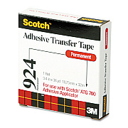 Scotch ATG Adhesive Transfer Tape Roll, Permanent, Holds Up to 0.5 lbs, 0.75" x 36 yds, Clear (MMM92434)