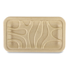 World Centric Fiber Trays, 1-Compartment, 8.3 x 4.9 x 0.7, Natural, Paper, 500/Carton (WORTRSC17S)