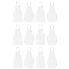 Mariposa Bib Apron 33x30 White, Case Of 48 (APRN-W-SPUN-CS)