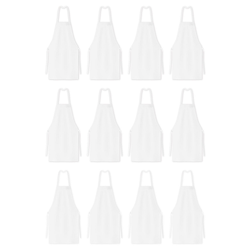 Mariposa Bib Apron 33x30 White, Case Of 48 (APRN-W-SPUN-CS)
