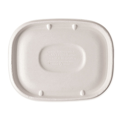 World Centric Fiber Lids for Fiber Containers, 8.9 x 6.9 x 0.4, Natural, Paper, 400/Carton (WORCTLSCU3LF)