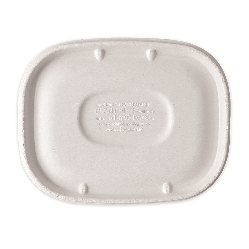 World Centric Fiber Lids for Fiber Containers, 8.9 x 6.9 x 0.4, Natural, Paper, 400/Carton (WORCTLSCU3LF)