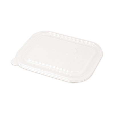 World Centric PLA Lids for Fiber Containers, 8.8 x 6.9 x 0.8, Clear, Plastic, 400/Carton (WORCTLCS3)